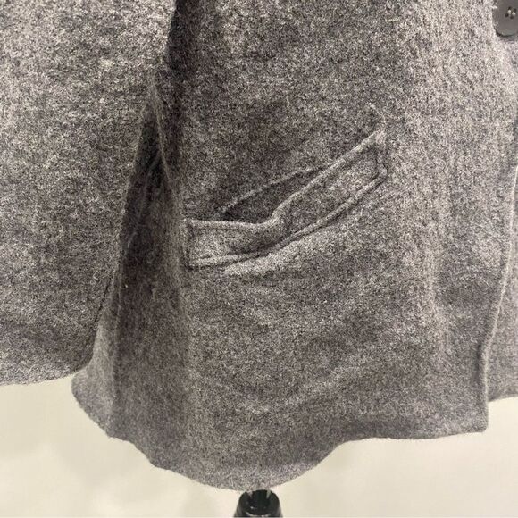 EILEEN FISHER XL Gray Merino Wool One-Button Slouchy Sweater Blazer Notch Collar - Picture 11 of 16